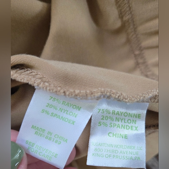 Lilly Pulitzer Women's Pull On Seamed Pants Tan Size M Stretch - Picture 7 of 7